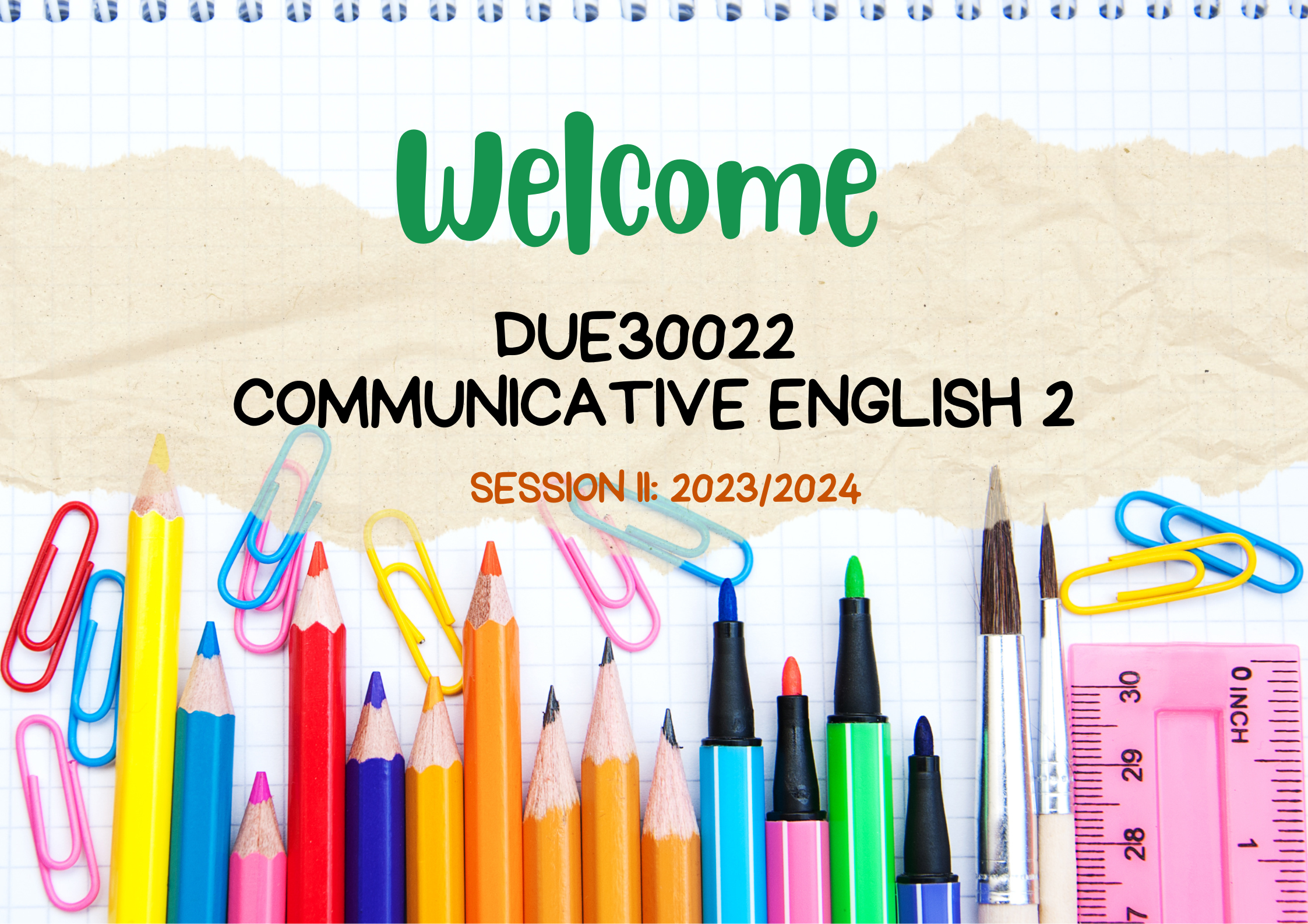 DUE30022 Communicative English 2